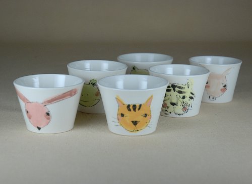 陶器_こども動物デザートカップ_