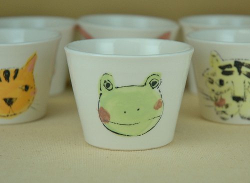陶器_こども動物デザートカップ_