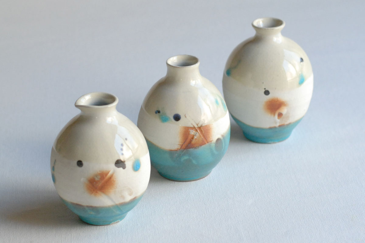 陶器_トルコ青酒器_