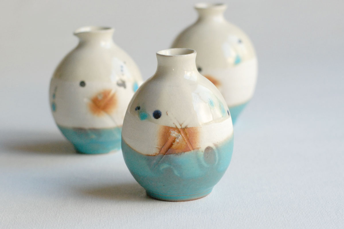 陶器_トルコ青酒器_